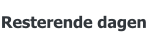 Resterende dagen